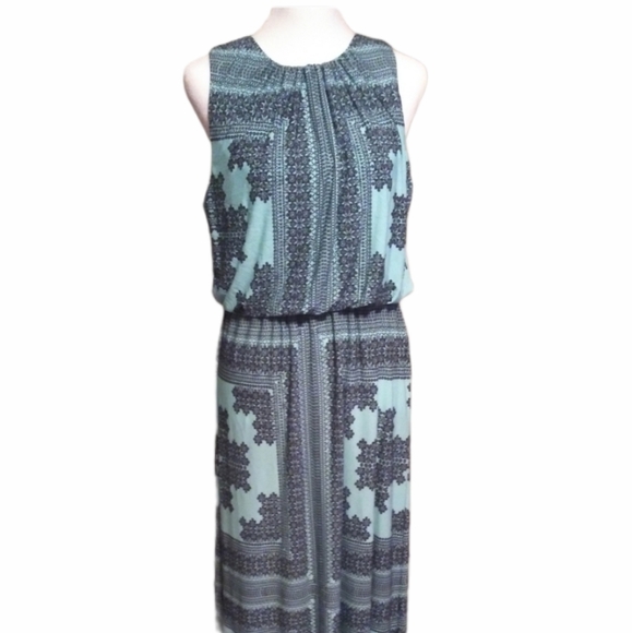 London Times Dresses & Skirts - London Times Mint Green & Black Maxi Dress Size 8